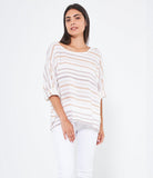 Multicolor striped tunic