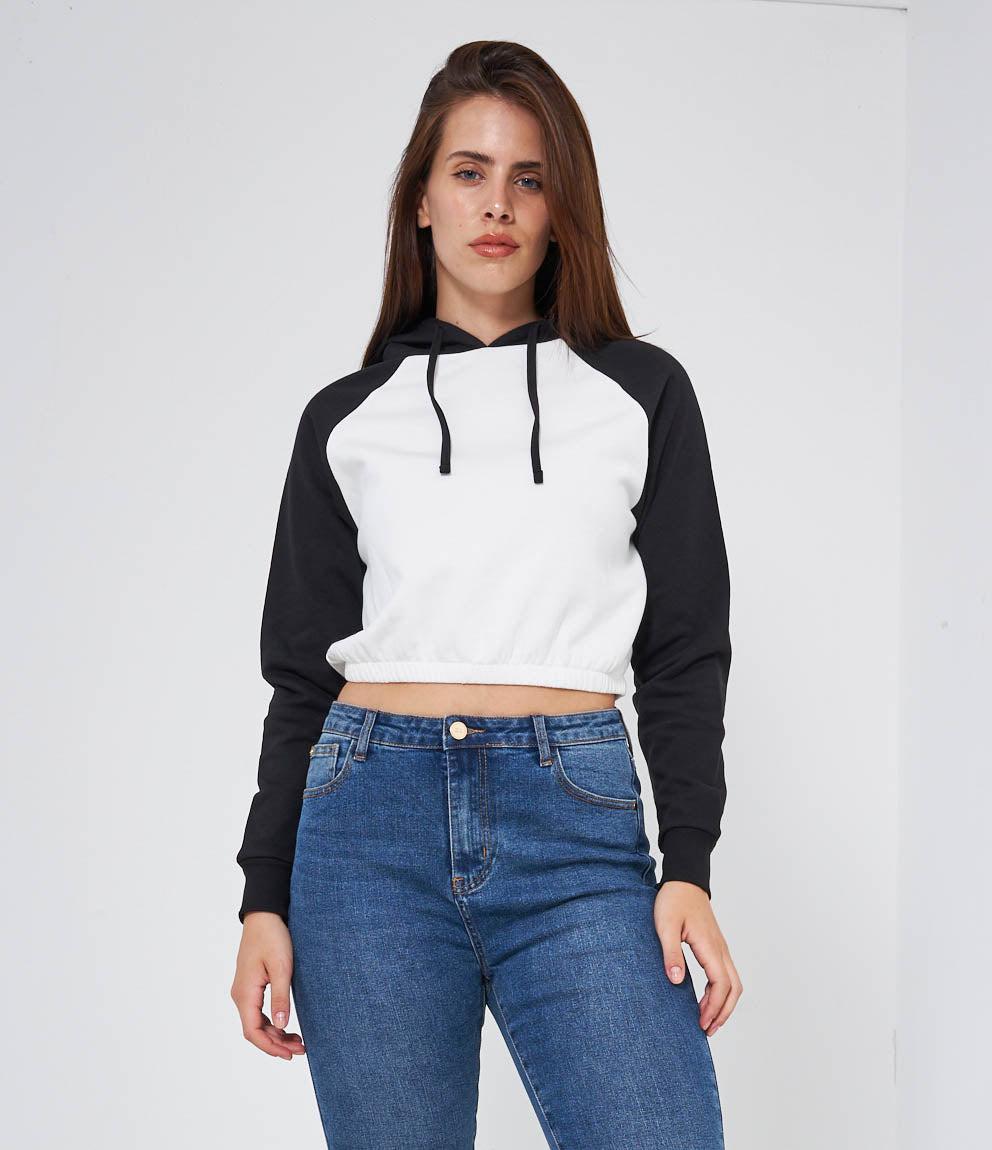 Felpa crop best sale
