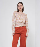 Patterned cropped shirt