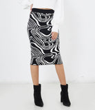 Knitted patterned skirt