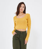 Knitted cropped sweater