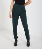 Trousers with front hook.