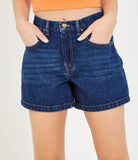 Shorts in denim blu scuro