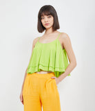 Ruffle cropped top