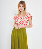 Cherry-print top