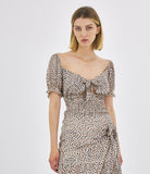 Patterned top with cut out