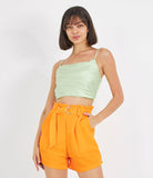 Crop top in raso