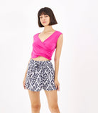 Top with crossover neckline